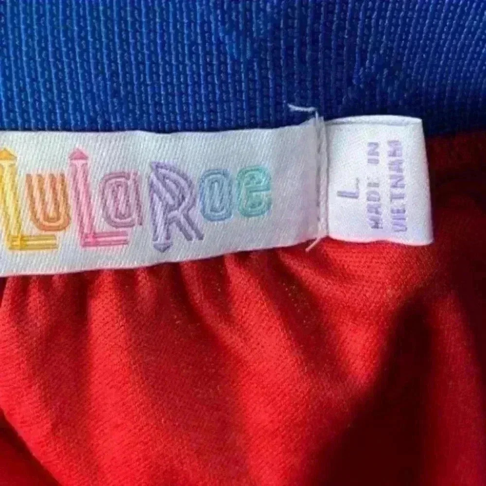 Lularoe Lola skirt L 12-14 elastic waist high/lo - Picture 8 of 9